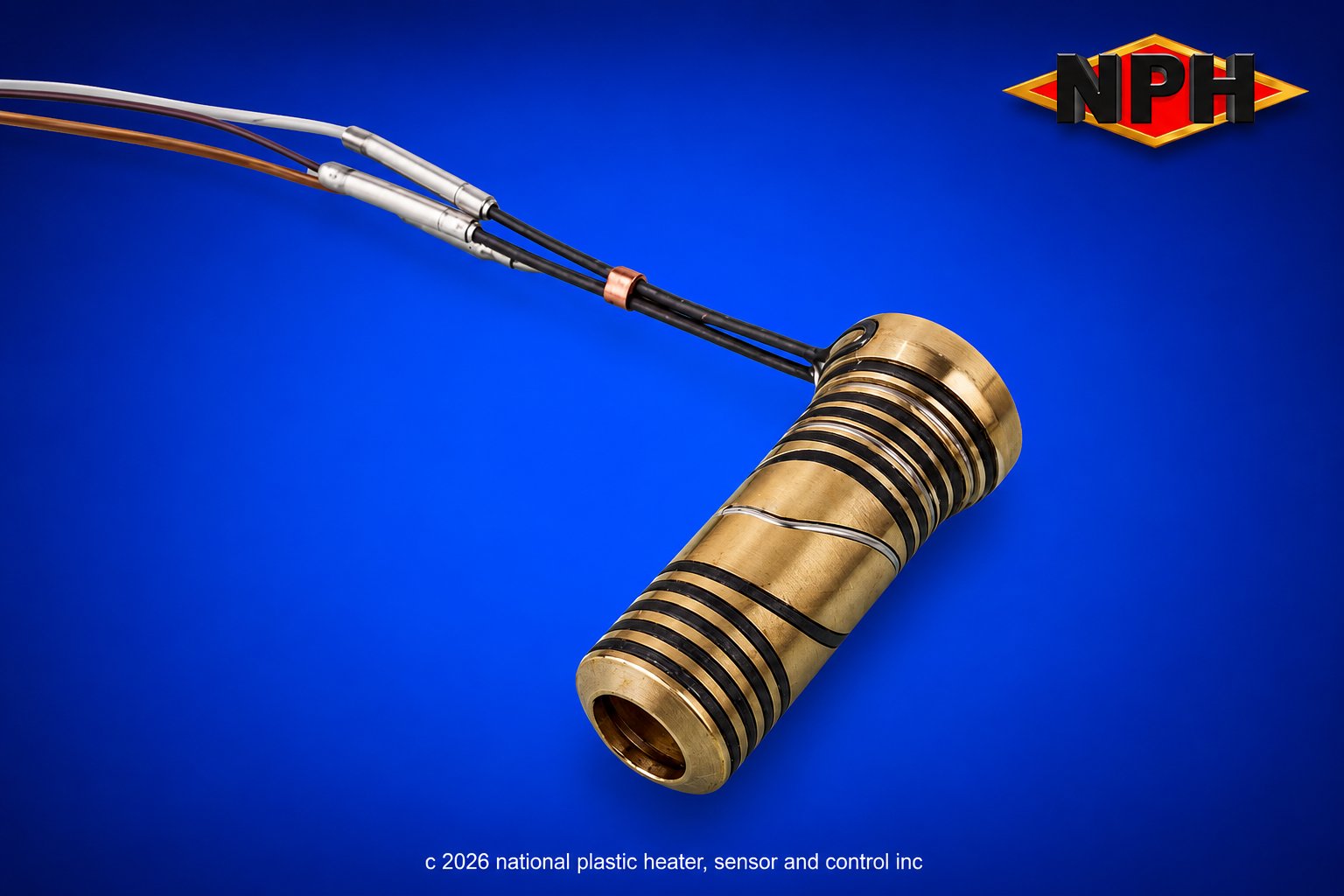 Pressed In Brass Nozzle Heater with TC